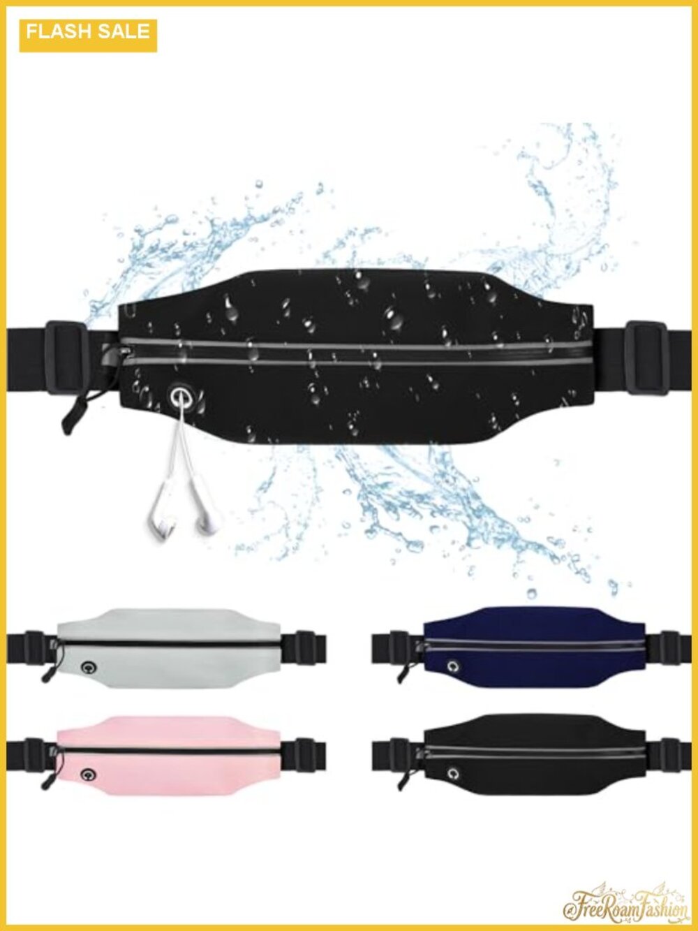 Running Belt Fanny Pack Slim Waterproof Waist Bag for Running Hiking